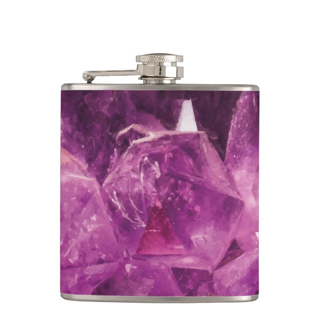 The Violet Crystal Hip Flask (Front)