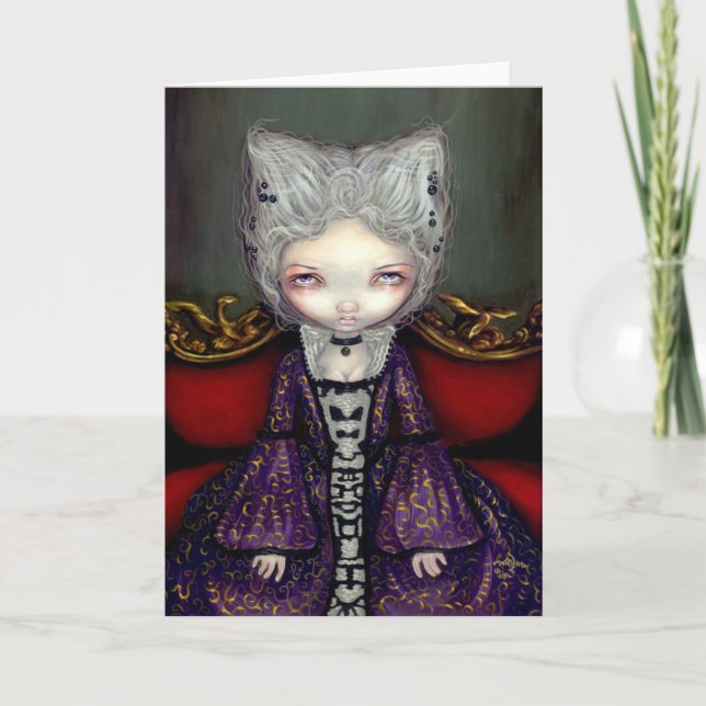 "The Violet Duchess" Greeting Card (Front)