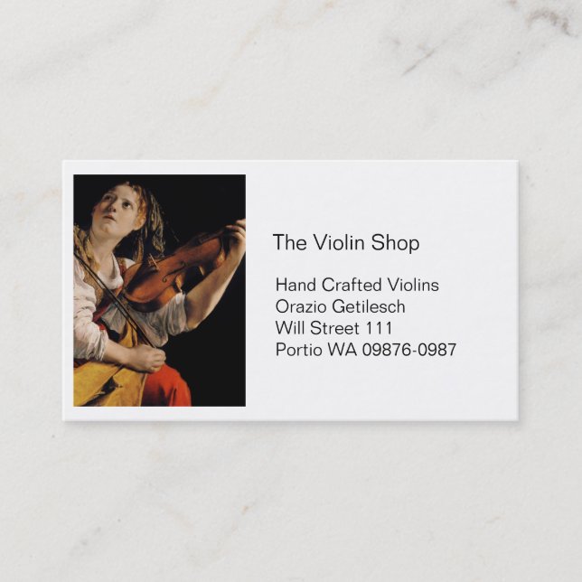 The Violin Player Business Card (Front)