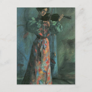 The violin player by Lovis Corinth Postcard