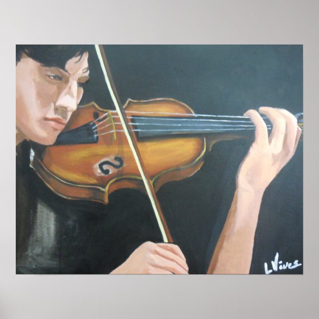The Violinist (Painting) Poster (Front)