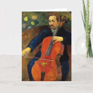 The Violoncellist Schneklud Paul Gauguin Card