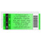 The VIP Ticket Birthday Invitation (Green)