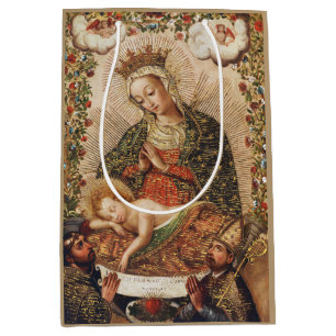 The Virgin Adoring the Christ Child at Christmas Medium Gift Bag