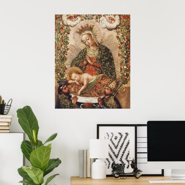 The Virgin Adoring the Christ Child at Christmas Poster (Home Office)