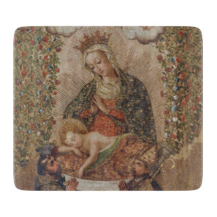 The Virgin Adoring the Christ Child Christmas Cutting Board