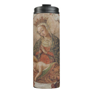 The Virgin Adoring the Christ Child Christmas Thermal Tumbler