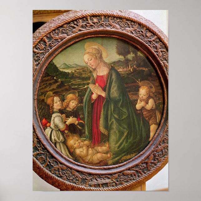 The Virgin Adoring the Christ Child Poster (Front)
