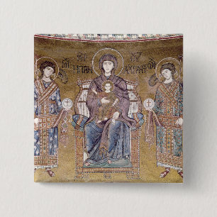 The Virgin and Child 15 Cm Square Badge
