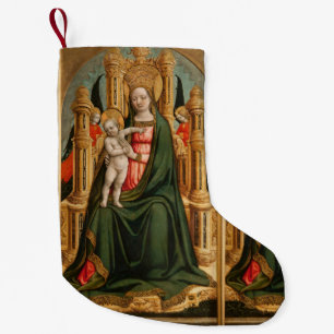 “The Virgin and Child” art Christmas stocking