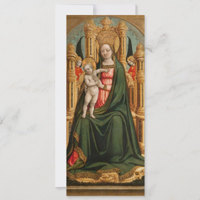 “The Virgin and Child” art custom invitations (Front)