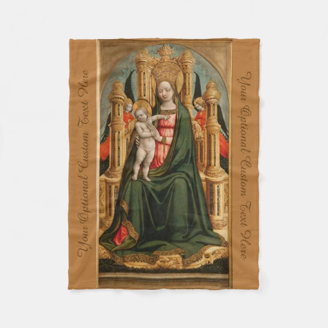 “The Virgin and Child” custom fleece blankets (Front)