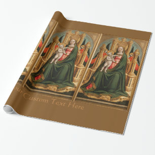 “The Virgin and Child” custom wrapping paper