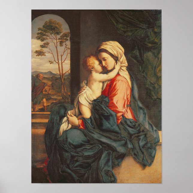 The Virgin and Child Embracing Poster (Front)