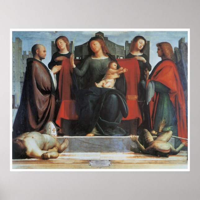 The Virgin and Child Enthroned... Poster (Front)