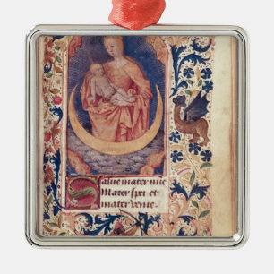 The Virgin and Child Metal Ornament
