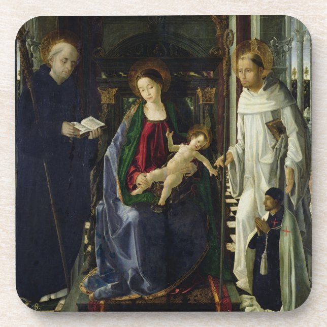 The Virgin and Child (oil) Coaster (Front)