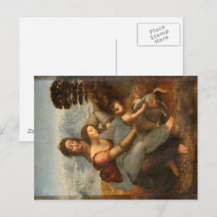The Virgin and Child Saint Anne  Leonardo da Vinci Postcard