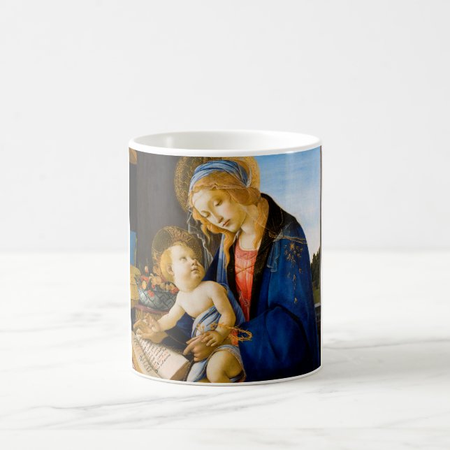 The Virgin and Child, Sandro Botticelli Coffee Mug (Center)