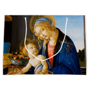 The Virgin and Child, Sandro Botticelli Large Gift Bag