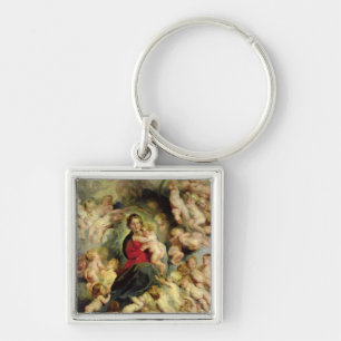 The Virgin and Child surrounded Key Ring