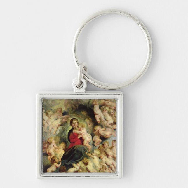 The Virgin and Child surrounded Key Ring (Front)