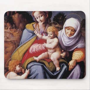 The Virgin and Child with Saint Elizabeth Mouse Pad