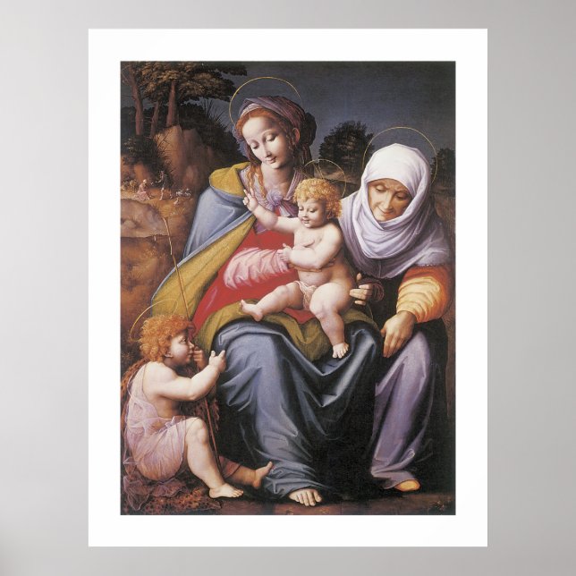 The Virgin and Child with Saint Elizabeth Poster (Front)