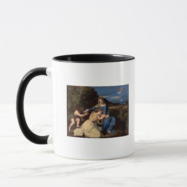 The Virgin and Child with Saints, 1532 Mug (Left)
