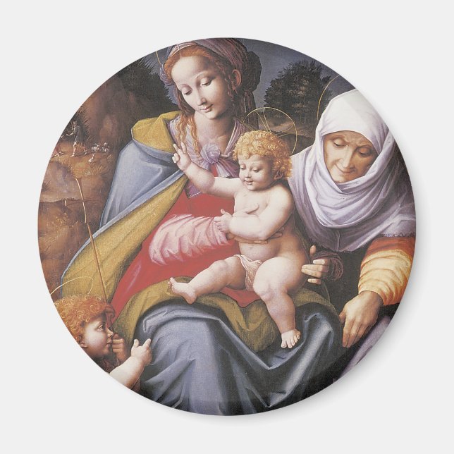 The Virgin and Child with St Elizabeth Magnet (Front)