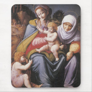 The Virgin and Child with St Elizabeth Mouse Pad