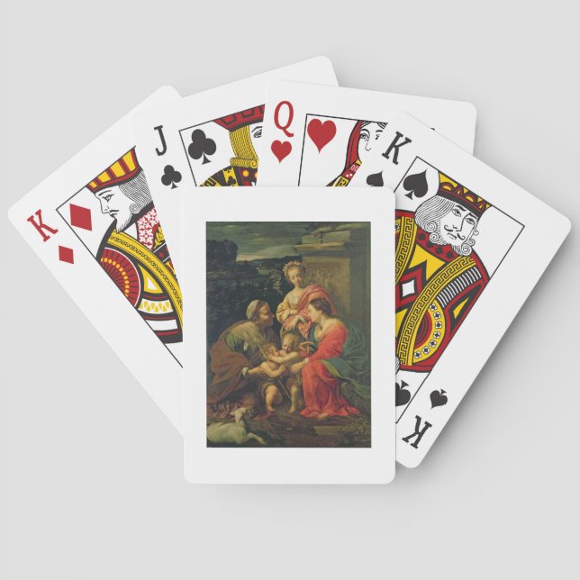 The Virgin and Child with St. Elizabeth, the Infan Playing Cards (Back)