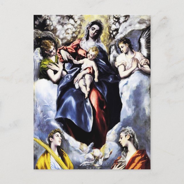 The Virgin and Child with St. Martina Postcard (Front)