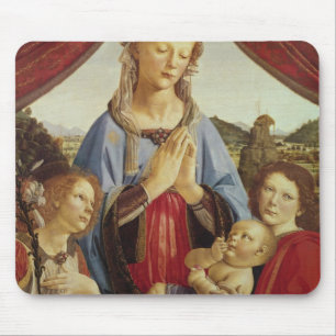 The Virgin and Child with Two Angels, c.1470's Mouse Pad