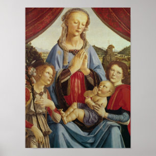 The Virgin and Child with Two Angels, c.1470's Poster
