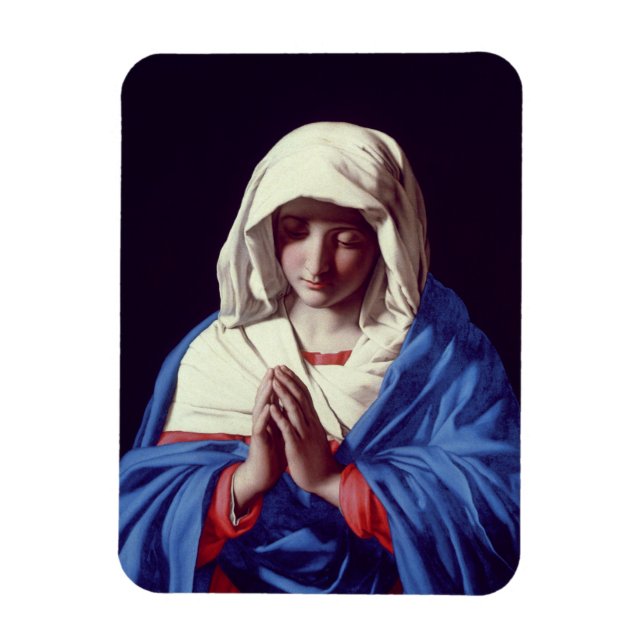 The Virgin in Prayer, 1640-50 (oil on canvas) Magnet (Vertical)