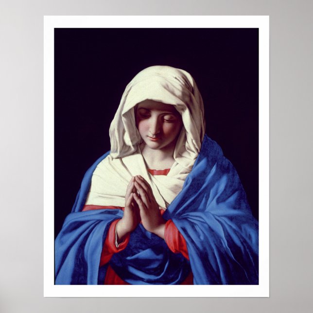 The Virgin in Prayer, 1640-50 (oil on canvas) Poster (Front)