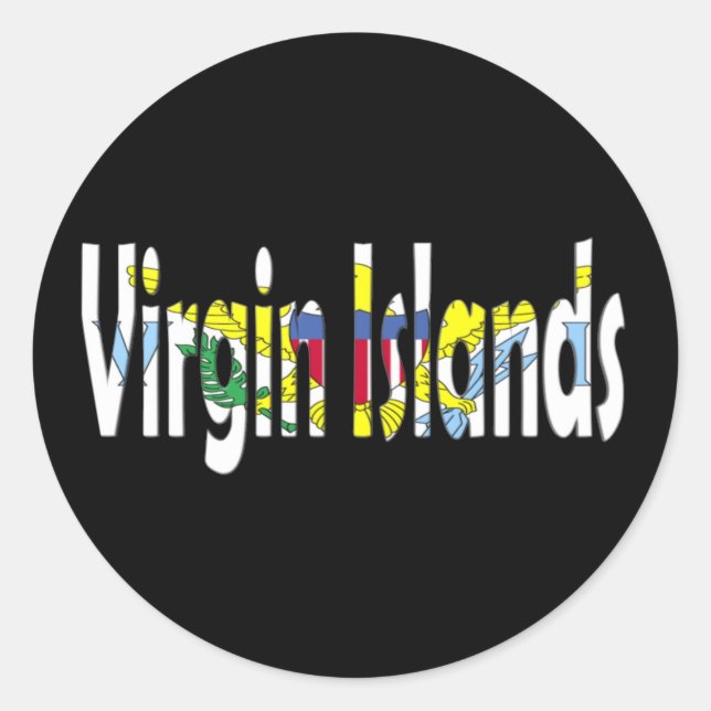 The Virgin Islands Classic Round Sticker (Front)