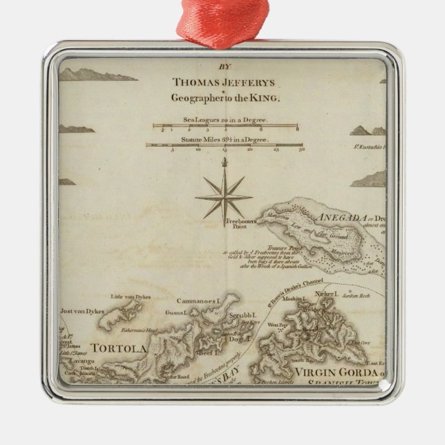 The Virgin Islands Metal Ornament (Front)