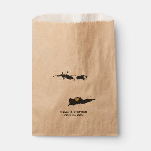 The Virgin Islands Wedding Favour Bags, Treat Bags