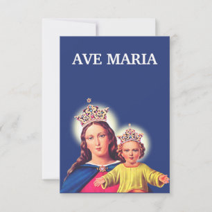 The Virgin Mary and Baby Jesus Holy Card