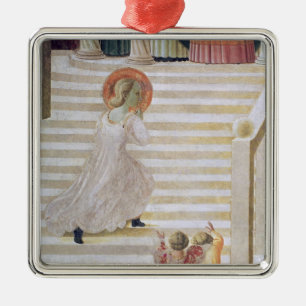 The Virgin Mary ascending the staircase Metal Tree Decoration