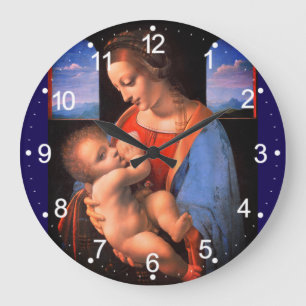 The Virgin Mary Breastfeeding The Christ Child-324 Large Clock