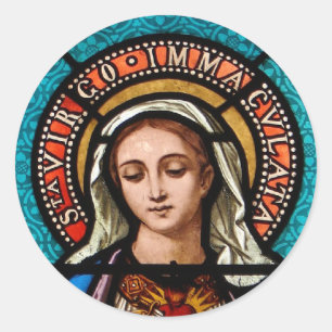 The Virgin Mary Classic Round Sticker