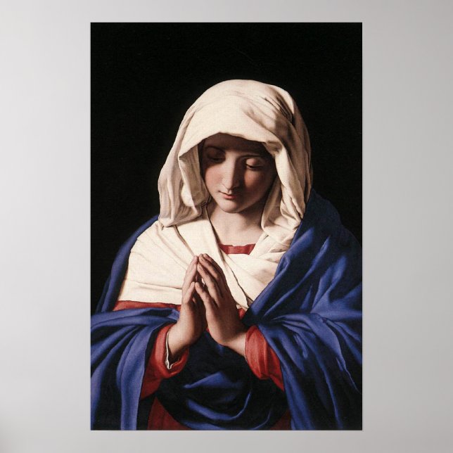 The Virgin Mary in prayer poster (Front)