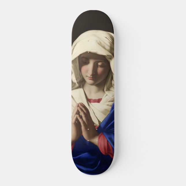 The Virgin Mary in Prayer Skateboard (Front)