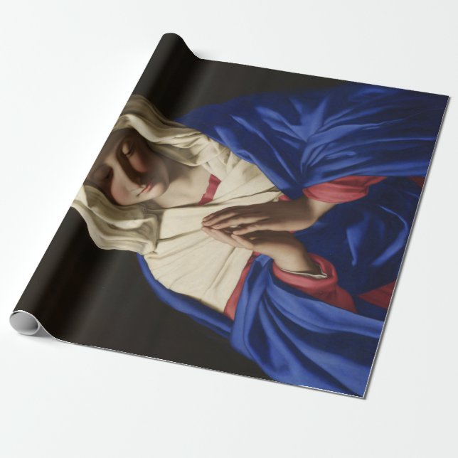 The Virgin Mary in Prayer Wrapping Paper (Unrolled)