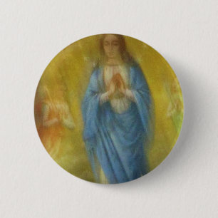 The Virgin Mary -   Mediaeval Period 6 Cm Round Badge