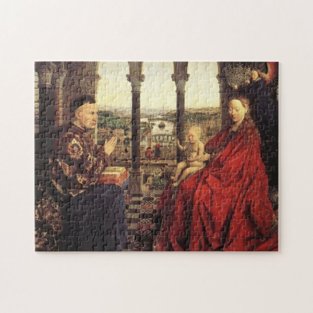 The Virgin of Chancellor Rolin by Jan van Eyck Jigsaw Puzzle (Horizontal)