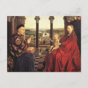The Virgin of Chancellor Rolin by Jan van Eyck Postcard